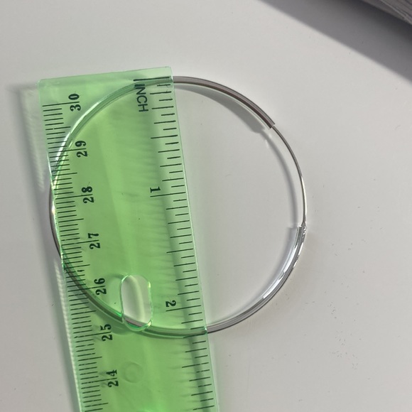 Sterling Silver 925 Hoop Earrings - Picture 4 of 4